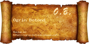 Ogrin Botond névjegykártya